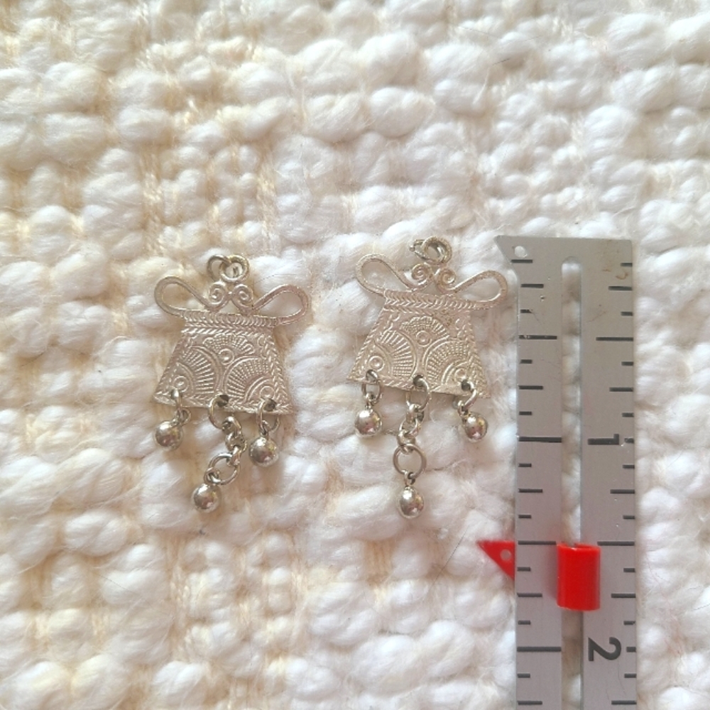 Hmong Phiaj Silver Tone Spirit Lock Pendants with beads. Jewelry/Crafts. - Picture 3 of 9